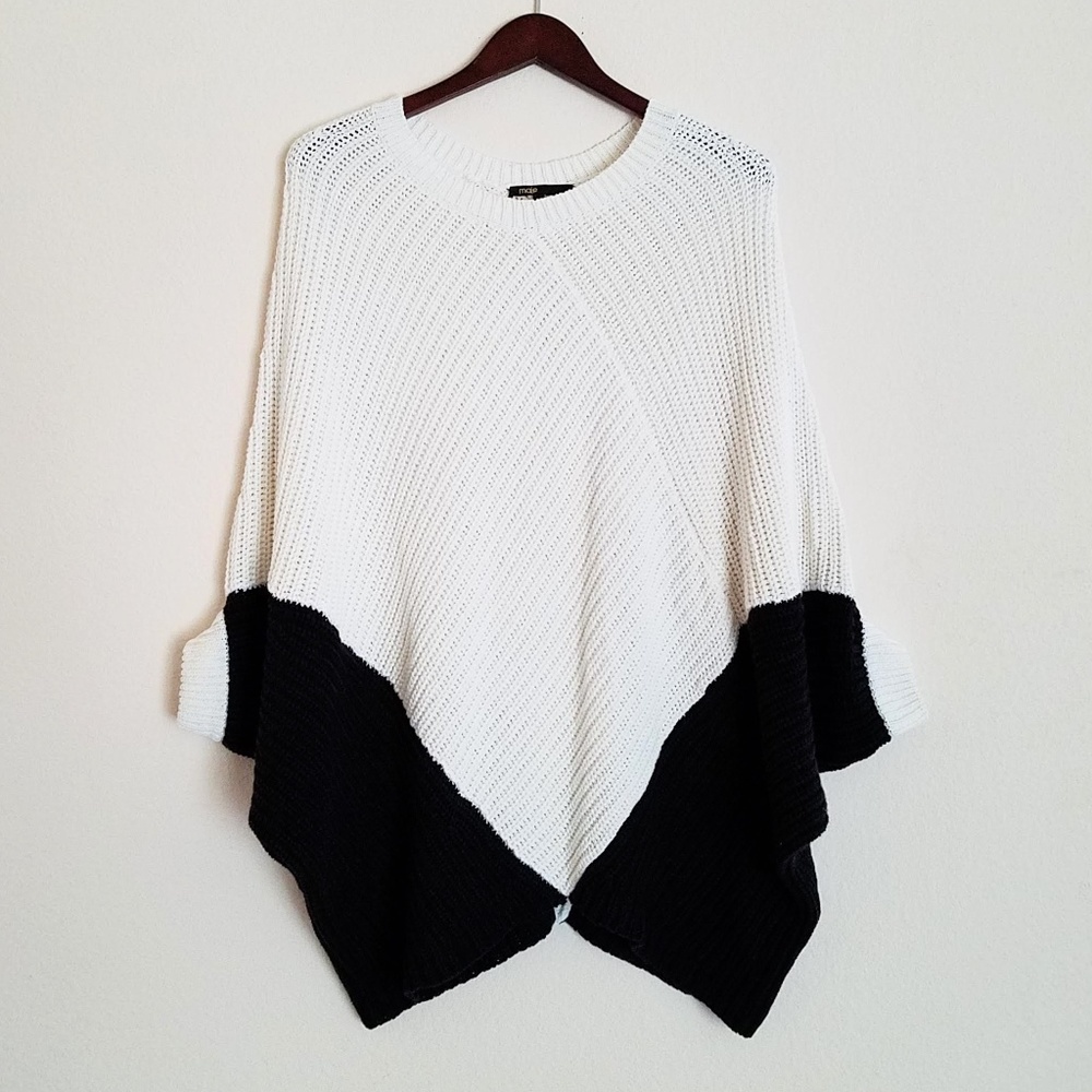 Maje Kassiope Colorblock Chunky Knit Sweater